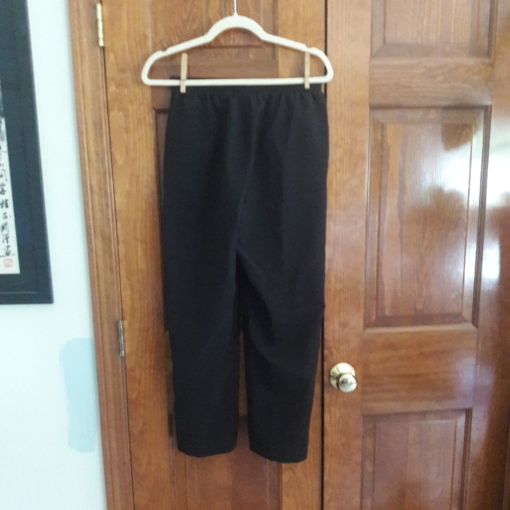 90s Vintage Black High Waist Trousers Petite Fall Vibes Rockabilly Pinup - Picture 7 of 11